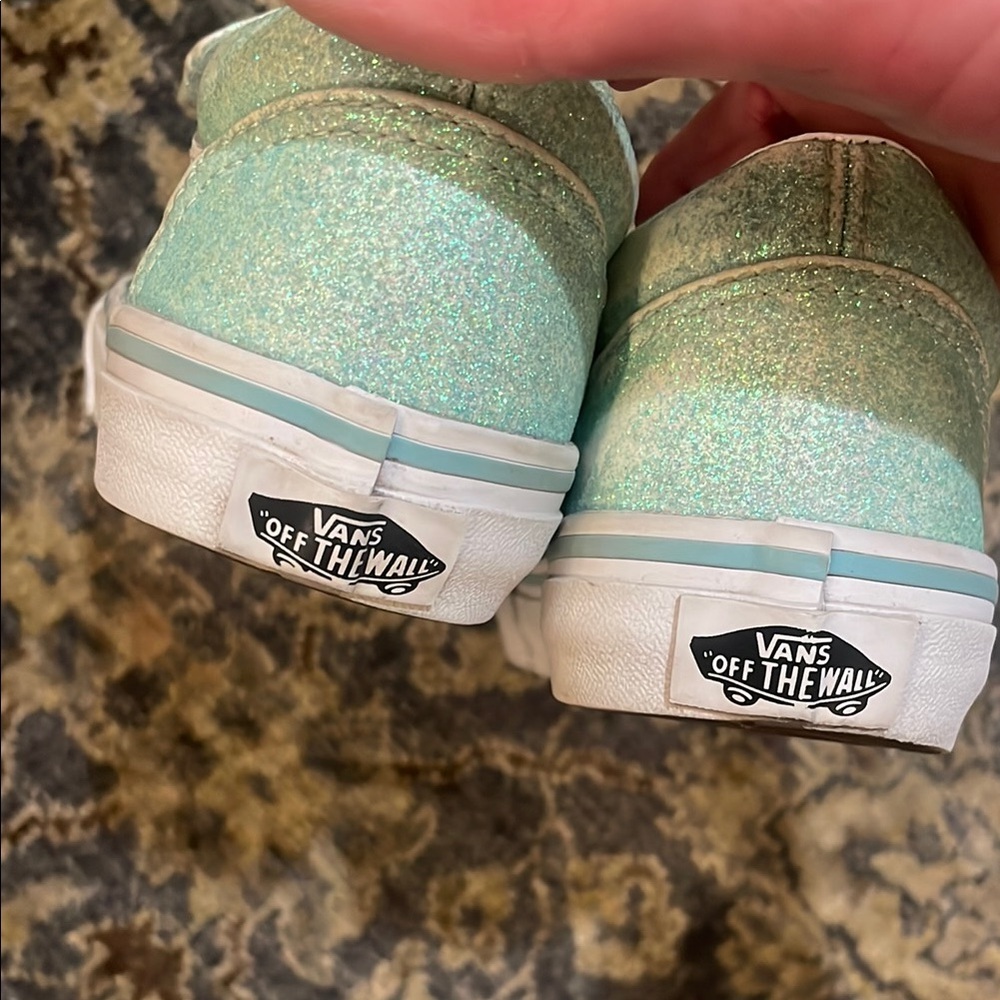 Vans Green Canvas Sneakers with Velcro Straps - Picture 4 of 6